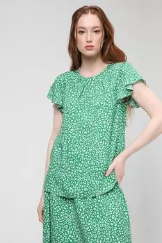 Блуза из вискозы с мелким принтом BELUCCI