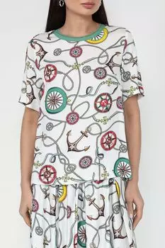 Блуза из вискозы с принтом Auranna