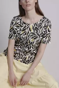 Блуза из вискозы с принтом Paola Ray