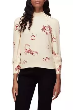 Блуза из вискозы с принтом WHISTLES