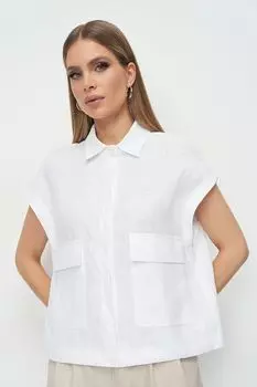 Блуза льняная без рукавов ElectraStyle