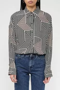 Блуза прямого кроя с принтом Esprit Casual
