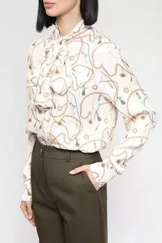 Блуза с бантом и принтом SABRINA SCALA