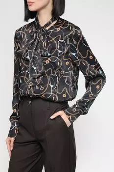 Блуза с бантом и принтом SABRINA SCALA