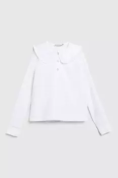 Блуза с коротким рукавом и кружевом на воротнике Silver Spoon