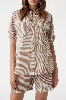 Блуза с коротким рукавом с анималистичным принтом Marciano by Guess