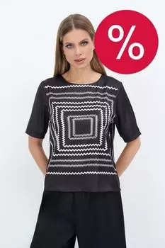 Блуза с коротким рукавом с принтом ElectraStyle