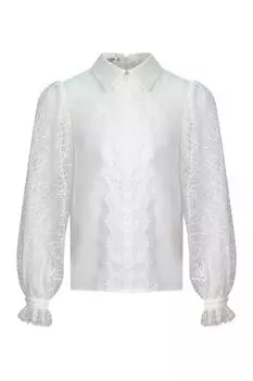 Блуза с кружевной отделкой и пышным рукавом Alessandro Borelli