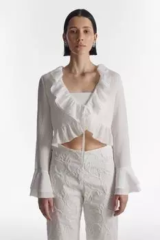 Блуза с объемными рюшами Lutani