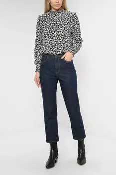 Блуза с оборками и контрастным принтом Noom