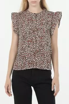 Блуза с оборками на рукавах и принтом OVS