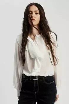 Блуза с оборкой на груди Nume