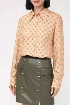 Блуза с принтом бренда BELUCCI
