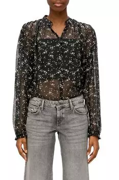 Блуза с принтом прозрачная s.Oliver