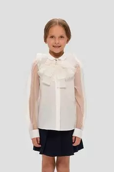 Блуза с пышными рукавами из тюля Choupette