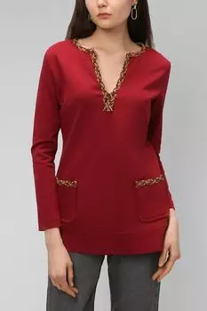 Блуза с V-образным вырезом Paola Ray