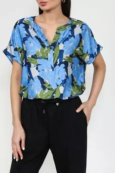 Блуза с V-вырезом и цветочным принтом Auranna