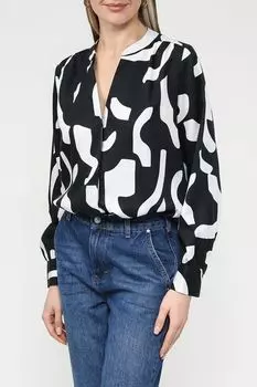 Блуза с V-вырезом и принтом Comma