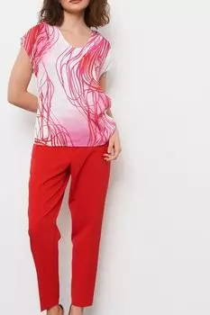 Блуза с v-вырезом и принтом Taifun