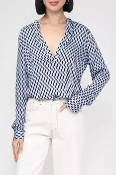 Блуза с V-вырезом с мелким принтом More&More