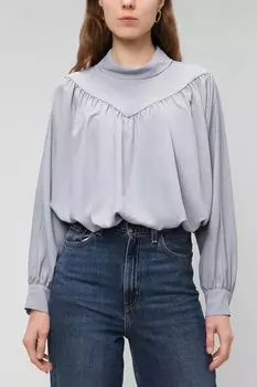 Блуза с воротником-стойкой Paola Ray