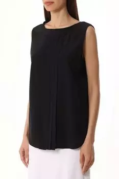 Блуза шелковая без рукавов BOSS
