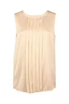 Блуза шелковая с воротником стойкой BOSS