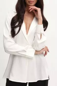 Блуза шелковая свободного кроя BOSS