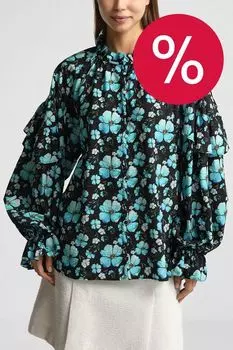 Блуза свободного кроя с рюшами BELUCCI