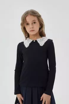 Блуза трикотажная с кружевным воротником Choupette