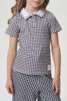 Блуза трикотажная с принтом гусиная лапка Choupette