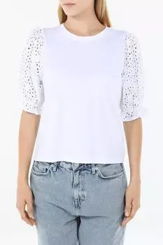 Блуза трикотажная с шитьем на рукавах OVS