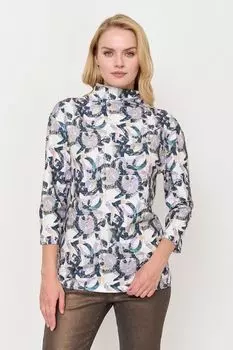 Блуза трикотажная с воротником стойкой Franco Vello