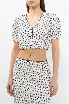 Блуза укороченного кроя с принтом Tommy Jeans