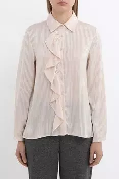 Блуза в полоску с оборкой OVS