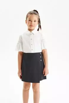 Блузка трикотажная с рукавами из сатина Silver Spoon