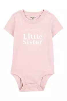 Боди хлопковое с надписью Carter's