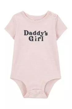 Боди хлопковое с надписью Carter's