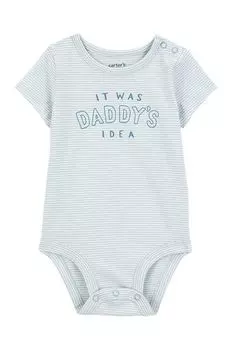 Боди хлопковое с надписью Carter's
