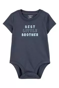 Боди хлопковое с надписью Carter's