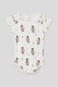 Боди хлопковое с принтом Aspaya