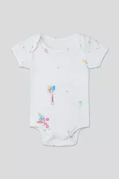 Боди хлопковое с принтом Aspaya