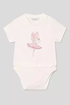 Боди хлопковое с принтом Choupette