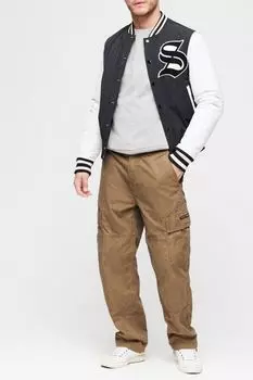 Бомбер с трикотажными манжетами Superdry