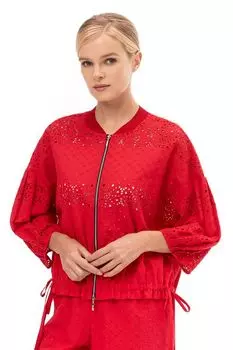 Бомбер свободного кроя на молнии с шитьем ALEXANDER BOGDANOV