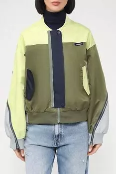 Бомбер в стиле колор блок Twist