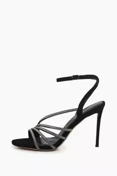 Босоножки велюровые с декором Abricot