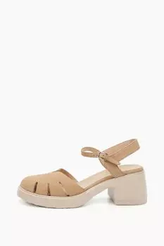 Босоножки кожаные на каблуке Wonders