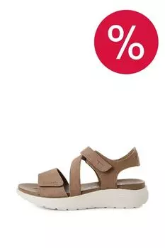 Босоножки кожаные на танкетке Tamaris