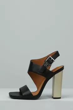 Босоножки кожаные на высоком каблуке Tommy Hilfiger